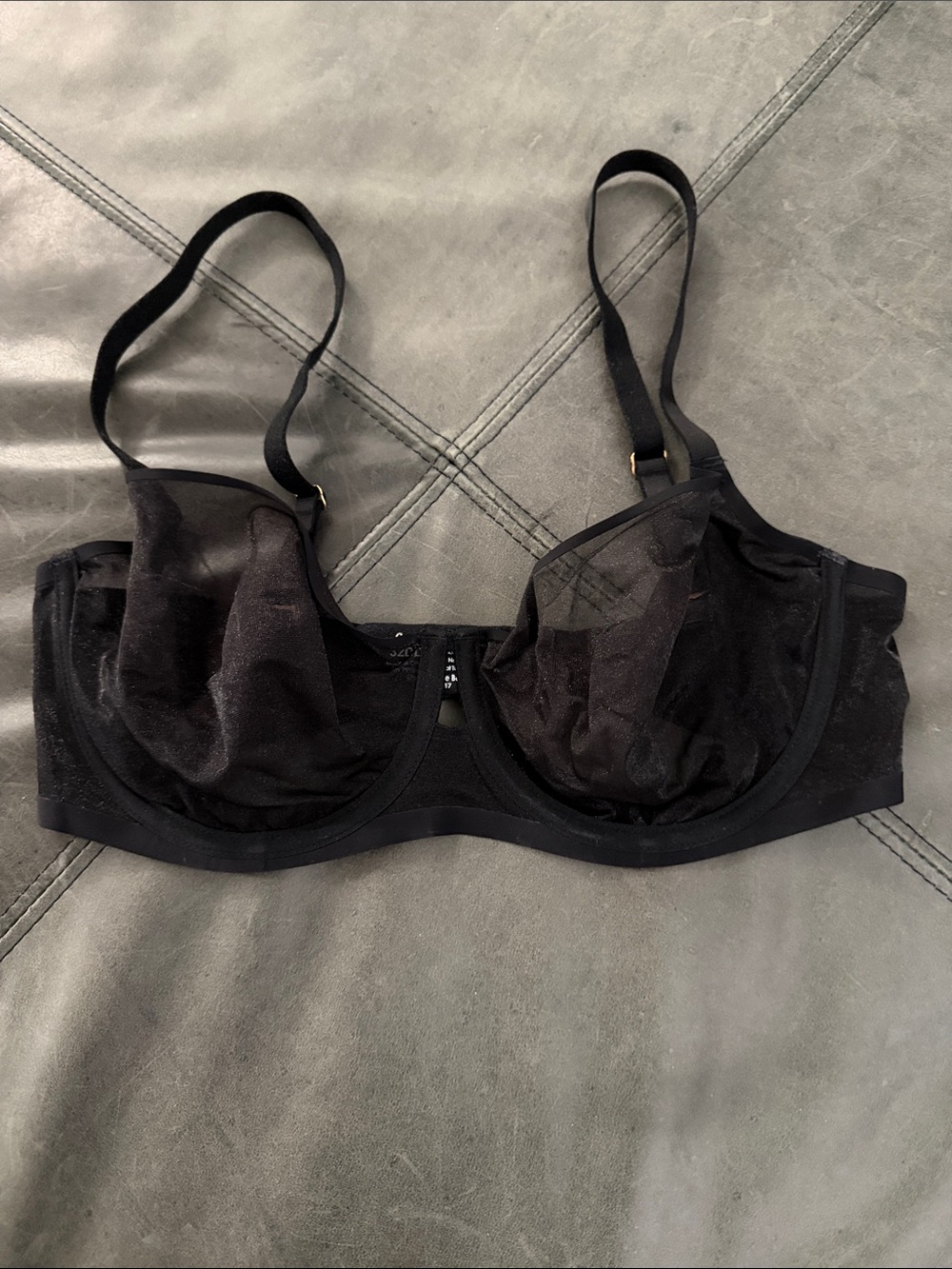 Soma Sheer Black Unlined Underwire Bra